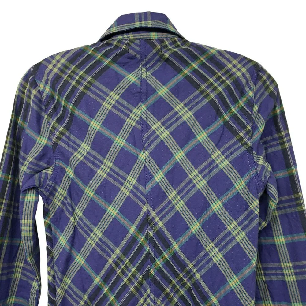 NEW Free People Ruth Long Button Front Shirt Dress Duster Jacket Purple Green - Picture 15 of 15